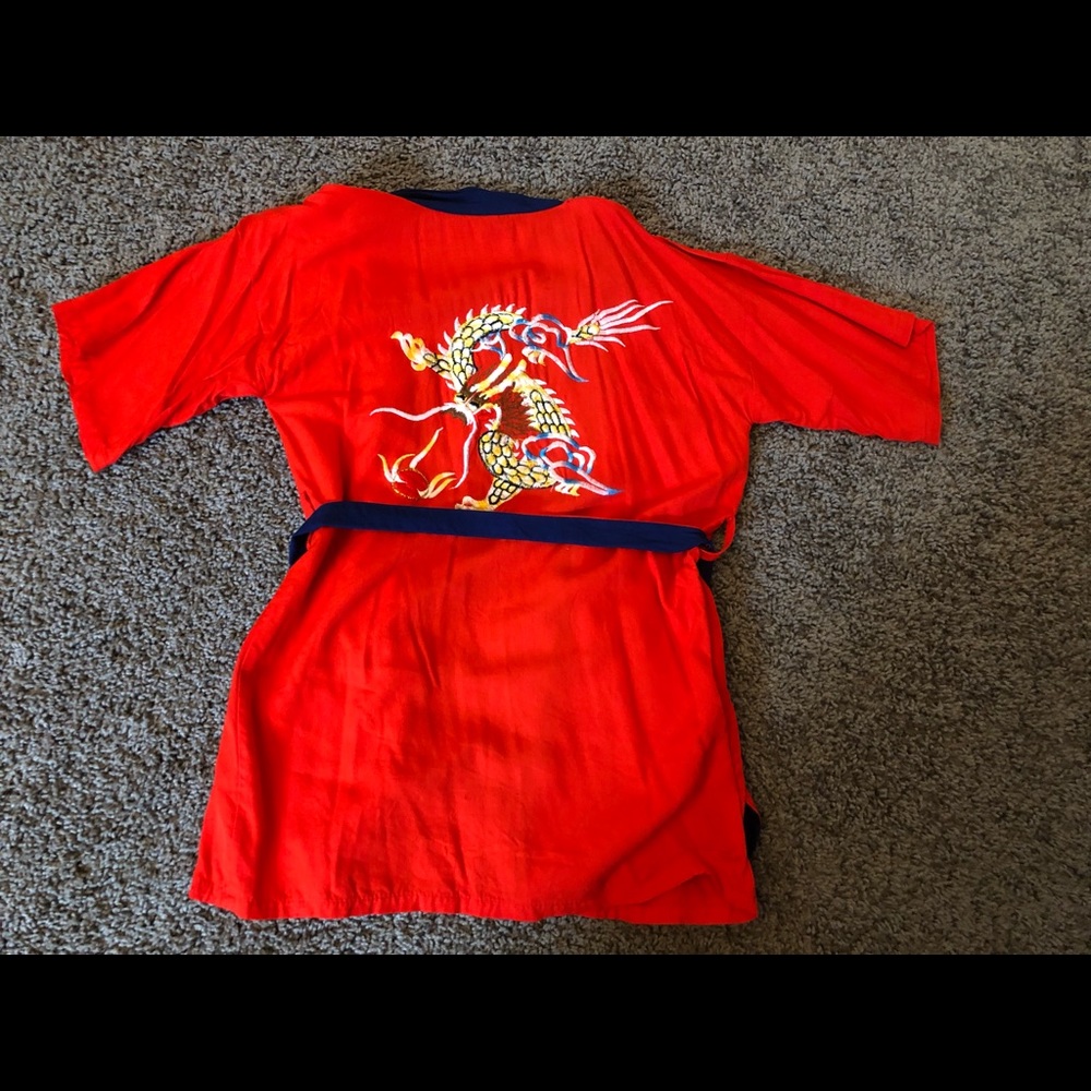 Little Kids Red Embroidered Kimono / Halloween & Purim Costume